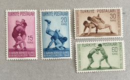 1949 Euro. Wrestling Champ. MH Isfila 1588/1591 - Neufs