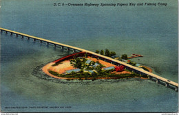 Florida Keys Overseas Highway Spanning Pigeon Key And Fishing Camp Curteich - Key West & The Keys