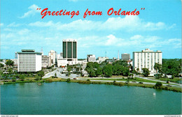 Florida Orlando Skyline Seen From Lake Lucerne - Orlando