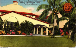 Florida Fort Myers Home Of Rabe O Wilkinson Amercian Legion Post No 38 1955 - Fort Myers