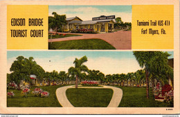 Florida Fort Myers Edison Bridge Tourist Court 1951 - Fort Myers