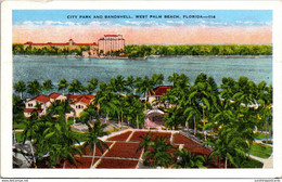 Florida West Palm Beach City Park And Bandshell 1936 - West Palm Beach