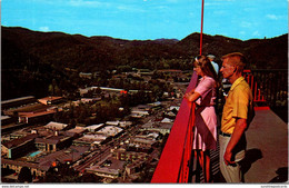 Tennessee Gatlinburg Panoramic View Of Business Section From Top Of Space Needle - Smokey Mountains