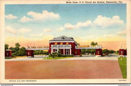 Florida Pensacola Main Gate U S Naval Air Station 1941 Curteich - Pensacola