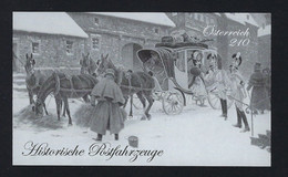 2022 AUSTRIA "HISTORICAL POSTAL VEHICLES / MEZZI POSTALI STORICI" FOGLIETTO BIANCO / NERO - Ungebraucht