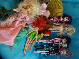 Lot De 9 Poupees Mattel - Andere & Zonder Classificatie