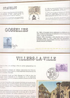 Carte Max CEF 2054-59 Villers La Ville, Gosselies, Stavelot, Dendermonde, Beveren, Grammont - 6 Cartes - 1981-1990