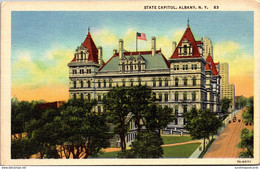 New York Albany The State Capitol Building Curteich - Albany