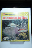 VIEW MASTER  : LES MERVEILLES DES MERS  GRAND LIVRET   AVEC 3 DISQUES - Visionneuses Stéréoscopiques