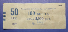 50 Lek 1957 - Albanie