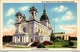 Minnesota Minneapolis Basilica Of St Mary 1937 Curteich - Minneapolis