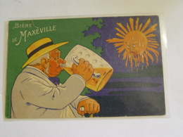 MEURTHE ET MOSELLE CARTE PUBLICITAIRE BIERE DE MAXEVILLE-GRANDES BRASSERIES REUNIES DE MAXEVILLE NANCY - Maxeville