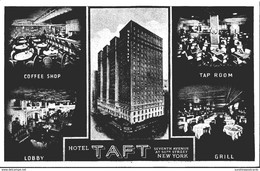 New York City Hotel Taft Coffee Shop Tap Room Lobby And Grill - Cafés, Hôtels & Restaurants