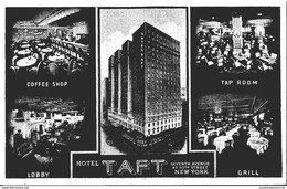 New York City Hotel Taft Coffee Shop Tap Room Lobby And Grill - Cafés, Hôtels & Restaurants
