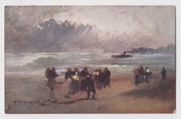 RAPHAEL TUCK "The Restless Sea" Painting By Prof. VAN HIER  PC CPA 1904 - Tuck, Raphael