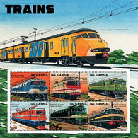 Gambia 2021 Trains Sheetlet Of 6 - Gambia (1965-...)