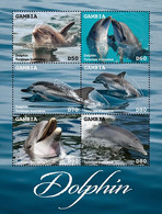 Gambia 2021 Marine Life Dolphin Sheetlet Of 6 - Gambia (1965-...)