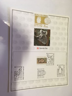 (4 H 53) 2 Australia - Stamp Expo 92 - Postal Souvenir Postard (21 X 17,5 Cm) - Cartas & Documentos