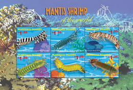 Marshall Islands 2021 Mantis Shrimp Of The World Sheetlet Of 6 - Marshall Islands