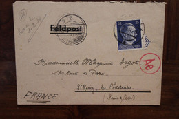 Allemagne France 1944 Eberswalde LAGER Censure Ae Cover Reich STO GEMEINSCHAFTSLAGER FDP - WW II