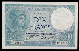 10 Francs 1925 Fay- F.06-09 SPL/ NEUF- - 10 F 1916-1942 ''Minerve''