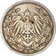 Monnaie, GERMANY - EMPIRE, 1/2 Mark, 1905, Berlin, TTB, Argent, KM:17 - 1/2 Mark
