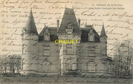 87 St Germain Les Belles, Chateau De La Rivière, Beau Plan, Affranchie Ambulant Brive-Limoges 1906 - Saint Germain Les Belles