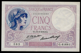 5 Francs 14.08.1930 SUP+ XF+  Fay 03-14a - 5 F 1917-1940 ''Violet''