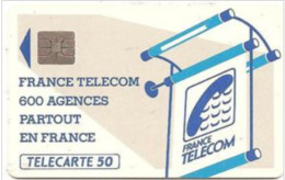 Carte à Puce - France - France TElecom - 600 Agences 50 SO4 1 Sans Barre - “600 Agences”