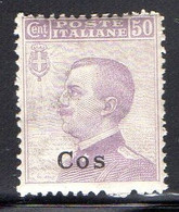 ITALIE/COS   (  POSTE  )  :  Y&T  N°  8  TIMBRE  NEUF  AVEC  TRACE  DE  CHARNIERE , GOMME  ALTERE   . A  SAISIR . - Egeo (Coo)