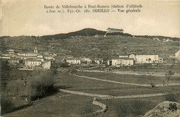 Odeillo * Font Romeu * Route De Villefranche Et Vue Générale Du Village - Autres & Non Classés