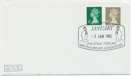 GB SPECIAL EVENT POSTMARK JANUARY - 2 Jan 1982 PHILATELIC DISPLAYS - BRITISH LIBRARY, LONDON WC - Marcofilie