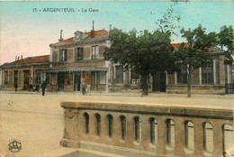 Argenteuil * Le Parvis De La Gare * Ligne Chemin De Fer - Argenteuil