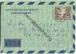 LF 6 - Gelaufen Am 24.8.1954 Von Berlin-Charlottenburg Nach New York (USA) - Postkaarten - Gebruikt