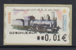 Spanien ATM Lokomotive 030-2577,  Wert In € 5-stellig Breit, Mi.-Nr. 67.4 - 2001-10 Nuevos & Fijasellos