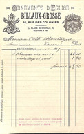 Ornements D'Eglise Billaux-Grossé Bruxelles 1919, Chapeau Pour Abbé De Tournai - 1900 – 1949