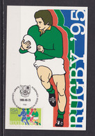 SOUTH AFRICA - 1995 Rugby World Cup Stamped Pre-Paid Postcard Postmark Of Venue As Scan - Lettres & Documents