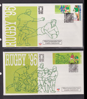 SOUTH AFRICA - 1995 Rugby World Cup FDC X 2  As Scan - Lettres & Documents