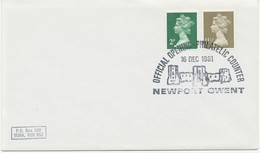 GB SPECIAL EVENT POSTMARK Official Opening - PHILATELIC COUNTER 16 Dec 1981 - NEWPORT Gwent - Marcofilie