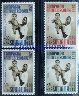 N540- SOMALIA 1957 CAMPAGNA ANTITUBERCOLARE - ANTITUBERCULAR CAMPAIGN FULL SET 4 STAMPS MLH - Somalië