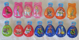 Astérix Lot De 14 Coques De Fromage Kiri Et P'tit Louis Différentes - Objets Publicitaires