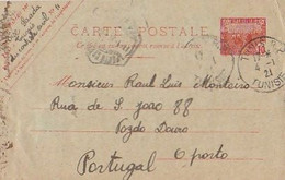Tunisia & Marcofilia, Tunis A Porto Portugal 1921 (6868) - Lettres & Documents