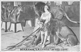 MARTHA- " LA CORSE " ET SES LIONS - Circo