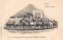 CIRQUE- BARNUM ET BAILEY- SOUVENIR - PERFORMANCE DE 70 CHEVAUX CHEZ BARNUM ET BAILEY - Circo