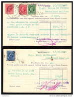 ITALIA - MARCHE DA BOLLO SU 2 DOCUMENTI BANCARI NEL 1937 E 38 - CASSA DI RISPARMIO DI ASCOLI PICENO (Cent. 10-20 E 50) - Fiscaux