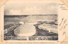 CIRQUE- BARNUM ET BAILEY SOUVENIR - VUE A VOL D'OISEAU DES TENTE DE BARNUM ET BAILEY - Zirkus