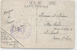 MAROC -MARRAKECH- CACHET MILITAIRE -Cachet Double Cercle Violet 38mm -2è REGIMENT DE TIRAILLEURS MAROCAINS/*LECOLONNEL* - Cartas & Documentos