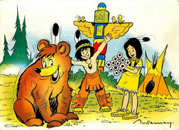 BD Bandes Dessinées * MOKY & POUPY Héros De Fripunet * Illustrateur Dessinateur Roger BUSSEMEY * Indiens Ours - Comicfiguren