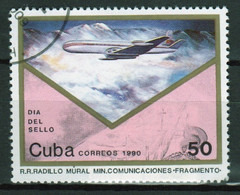 Cuba 1990 Single 50c Stamp From The Set Issued To Celebrate Air Showing Plane In Fine Used - Oblitérés