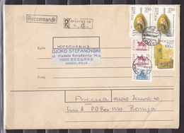 Russia 1993 Belgrade Yugoslavia Serbia Registered Cover - Cartas & Documentos